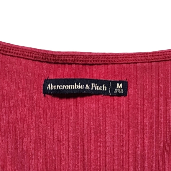 Abercrombie & Fitch Midi Knit Dress Size Medium Red - Picture 3 of 3